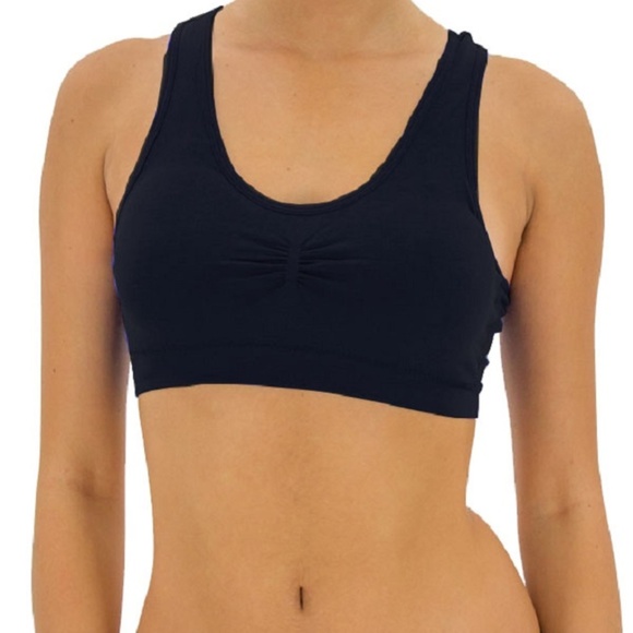 🧘Seamless Low-Impact Sports Bra. Black - Picture 3 of 4